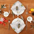 thumbnail image 4 of GZHJMY Daisy Bee Cloth Napkins Washable Reusable Polyester Dinner Napkins 20 x 20 Inch for Home Weddings Parties Holiday Table Napkins Set of 1, 4 of 7