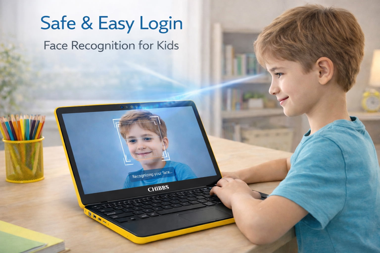 CHIBBS 11" Inch YOGA360 Touch Screen 2-in-1 Windows 11 Laptop Computer, INTEL N100, Facial Recognition, & Backlit keyboard- Yellow