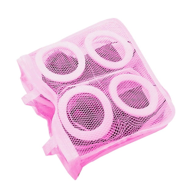 Bewildely 1 unidad de bolsa de de zapatos, organizador de ropa de secado, malla a prueba de herrumbre, bolsa protectora para zapatos, bolsa para Almacenamiento y organización del hogar Rosado Bewildely HA001521-02