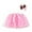 czb# Pink371, variant on CUZIBR Kids Girls Ballet Skirts Elastic Waist Party Polka Dot Mesh Tutu Tulle Skirt With Sparkly Sequins Headband Tiered Stylish Dancewear Set,Red,5-8 Years