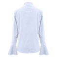 thumbnail image 5 of Holzkary Women's Long Bell Sleeve Tops Ruffle Blouse for Work Dressy Casual Work Tunic Shirts Clothes 2025 Fashion V Neck Drilling Solid Color Long Sleeve Blouses Light Weight Work Shirts White M, 5 of 5