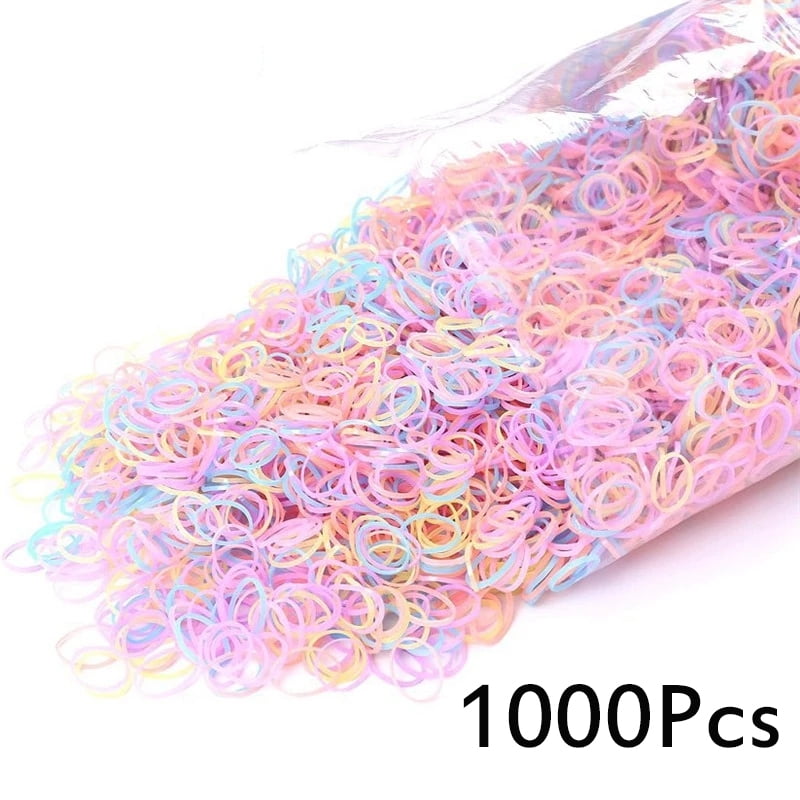 Dicasser 1000 Pack Mini Rubber Bands, Soft Elastic Bands Small Tiny