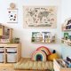 thumbnail image 3 of 2 piezas de decoración de pared de lona del Nuevo Mundo de estilo nórdico para colgar en la pared de la habitación de los niños (estilo animal + estilo mapa), 3 of 5