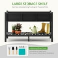 thumbnail image 3 of Dycanpo Raised Garden Bed with Legs and Storage Shelf, Outdoor Planter Box, 47x19x28in, Black, 3 of 8