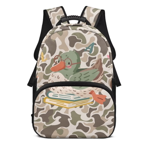 XYZCANDO Duck Books 17 Inch Kids Backpack Large Capacity Toddler Bookbag with Adjustable Straps Lightweight Cute School Daypack for Elementary Primary Middle School Students Travel Sports