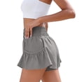 thumbnail image 7 of Dwellite Flowy Athletic Shorts for Women High Waist Running Workout Pant Gym Short Quick Dry with Pockets Dark Gray M, 7 of 7