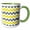 Green/White, variant on 3drose, Blue Gray Yellow and White Chevrons, 15oz Mug