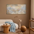 thumbnail image 4 of YS-Art Golden Mist Abstract Hand-Painted Canvas Painting with Gold Frame, Modern Wall Art for Home Decor, 24x48 in, 4 of 5