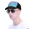 thumbnail image 4 of Yiaed Multicolor Glitter Print Baseball Cap Dad Hat Polo Style Plain Blank Adjustable Size, 4 of 5