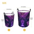 thumbnail image 3 of Balery Purple Starry Sky Antelope Cesta de ropa redonda con asas, impermeable, independiente, para ropa, juguetes, dormitorio y familia-Medium, 3 of 6