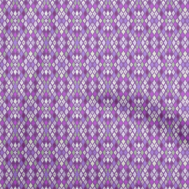 oneOone Rayon Violet Fabric Asian Ikat Craft Projects Decor Fabric Printed by The Yard 56 Inch Wide