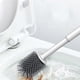 thumbnail image 2 of Toilet brush and bracket set, silicone bristles, beige bathroom cleaning bowl brush, 2 of 4