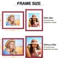 thumbnail image 6 of decorUhome 11x14 Matted to 8x10 Picture Frame, Photo Frame for Gallery Wall or Tabletop Display, Red, 6 of 9