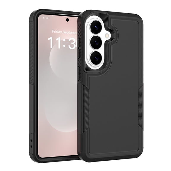 Decase Phone Case for Samsung Galaxy S26 FE, Heavy Duty Rugged Shockproof Dual Layer PC TPU Cover with Non-Slip Grip Raised Screen Camera Protection, Black
