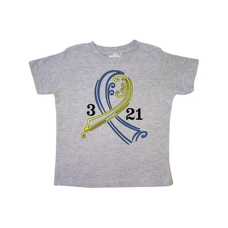 

Inktastic Down Syndrome Ribbon 3 21 Gift Toddler Boy or Toddler Girl T-Shirt