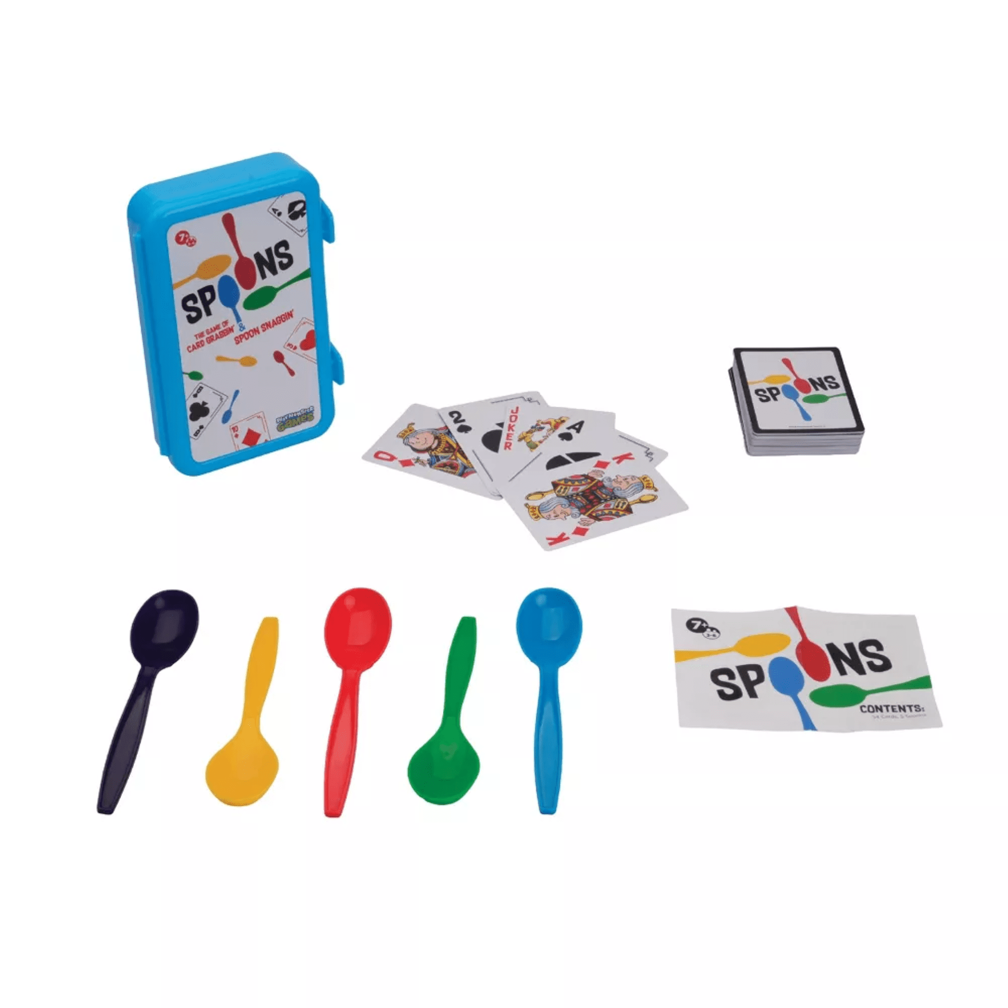 PlayMonster Spoons in a Case, Fun Family Card Game, 3-6 Multi-Player, Children Ages 7+