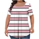 thumbnail image 1 of Tops Cortos para las Mujeres Impreso Cuello de Gran Tamaño Plisado Manga Corta Suelta Superior en Tamaños Más L-5xl, 1 of 5
