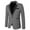 Grey, variant on JHLZHS Navy Blue Suit Men Plus Size Male Color Block Stand Collar Suit Jacket Woolen Long Sleeve Pockets Coat Men Suit Jacket Black Dinner Prom Mens Formal Suits for Event