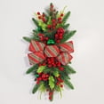 thumbnail image 2 of Decoración navideña, corona de escalera, coronas navideñas brillantes de invierno, botín para decoración del hogar, 2 of 7