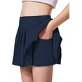 thumbnail image 2 of Grblisyd Girls Pleated Skirt High Waisted Golf Skorts with Pocket Tennis Skirts with Liner 2 In 1 Butterfly Shorts Girls 10-12 Girls Fashion Dark Blue 8-9 Years, 2 of 4