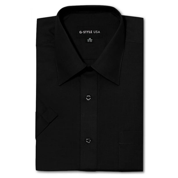 GStyle USA Men's Regular Fit Short Sleeve Button Down Dress Shirts