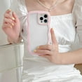 thumbnail image 2 of Wave Frame Clear Case for iPhone 14 Plus 6.7 inch, Curly Clear Phone Case, Cute Wavy Phone Case for Girl Slim Fit Shockproof Phone Cover Bumper Soft Pretty Case for Women - Pink, 2 of 12