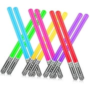 SKYSONIC 12Pcs Inflatable Light Saber Sword Party Balloons, Light Saber Sword Stick Balloons Set for Costume Fancy Dress Party Supplies Balloons Photo Booth Props (6 Colors)