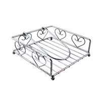 Dependable Industries Metal Chrome Napkin Holder with Weighted Arm Kitchen Storage Classic Design