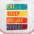 thumbnail image 4 of Inktastic Disc Golfer Eat Sleep Disc Golf Repeat Boys or Girls Baby Bib, 4 of 4