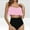 B_ Pink, variant on UTSJKR Women Two Piece Swimsuits High Waisted Bikini Teen Ruffle Tummy Control High Waist Bottoms Bathing Suits Swimwear Black M