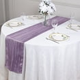 thumbnail image 6 of BalsaCircle 12" x 108" Violet Amethyst Crinkled Accordion Taffeta Table Runner Party Events Linens, 6 of 8