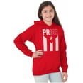 thumbnail image 4 of Puerto Rican Pride PR National Flag Youth Hoodie Boy Girl Teen Brisco Brands S, 4 of 5