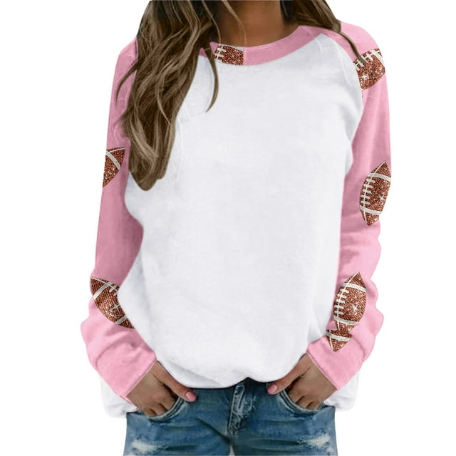 T-shirt à Manches Longues à Col Rond pour Femmes, Quotidien, Maison, Extérieur, Entraînement, Haut, Chandail Imprimé, Blouse
