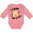 thumbnail image 3 of Inktastic I Loaf You a Lot with Cute Bread Clip Art Boys or Girls Long Sleeve Baby Bodysuit, 3 of 5