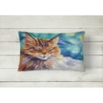 thumbnail image 2 of Maine Coon Cat Watching you Fabric Decorative Pillow, 2 of 3