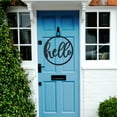 thumbnail image 4 of Hello Round Sign - Metal Wall Art, 4 of 6