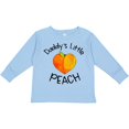 thumbnail image 3 of Inktastic Daddy's Little Peach Cute Peach Heart Boys or Girls Long Sleeve Toddler T-Shirt, 3 of 5