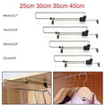 thumbnail image 4 of Mosiee Double Sliding Bars Pull Out Clothes Hanger Rail Extending Rack Storage Holder Organizer Maximizing Storage Space, 4 of 9