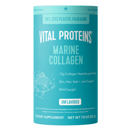 Vital Proteins Marine Collagen Peptides for Joint, Hair, Skin, and Nails Support Supplement Powder, 7.8 oz