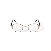 Walmart Men's FM17267A Round Prescription Eyeglasses with Case, Brown