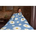 thumbnail image 5 of Floral Daisy Flowers Blue Flannel Throw Blanket Gifts Warm Cozy Soft Funny Print Blankets for Summer Room Decoration Bed Couch Sofa 80\u201d×60\u201d Large for Adult, 5 of 6