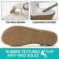 thumbnail image 5 of Ecetana Womens Flat Sandals Rhinestone Pearl Beach Sandals Clip Toe Summer Sandals for Women, 5 of 5