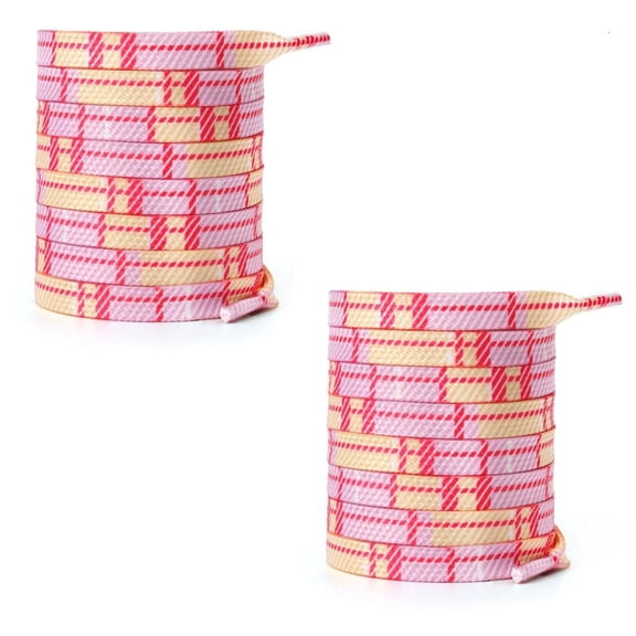 MOMOJIA Colorful Tie Dye Printed Shoe Laces 140cm Long 8mm Wide Flat Polyester Shoelaces Replacement For Sneakers Trainers Boot
