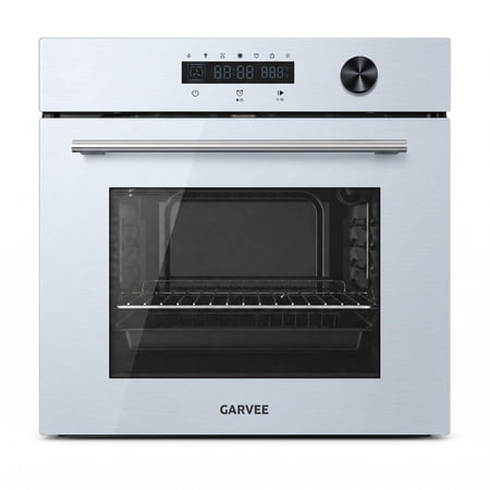 Versatile 5 Modes 24" Built-In Electric Single Wall Oven 2.5 Cu.Ft Capacity Touch Control White