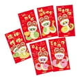 ZYHARUKO 6Pcs Redness Envelopes for Traditional Spring Festival 2025