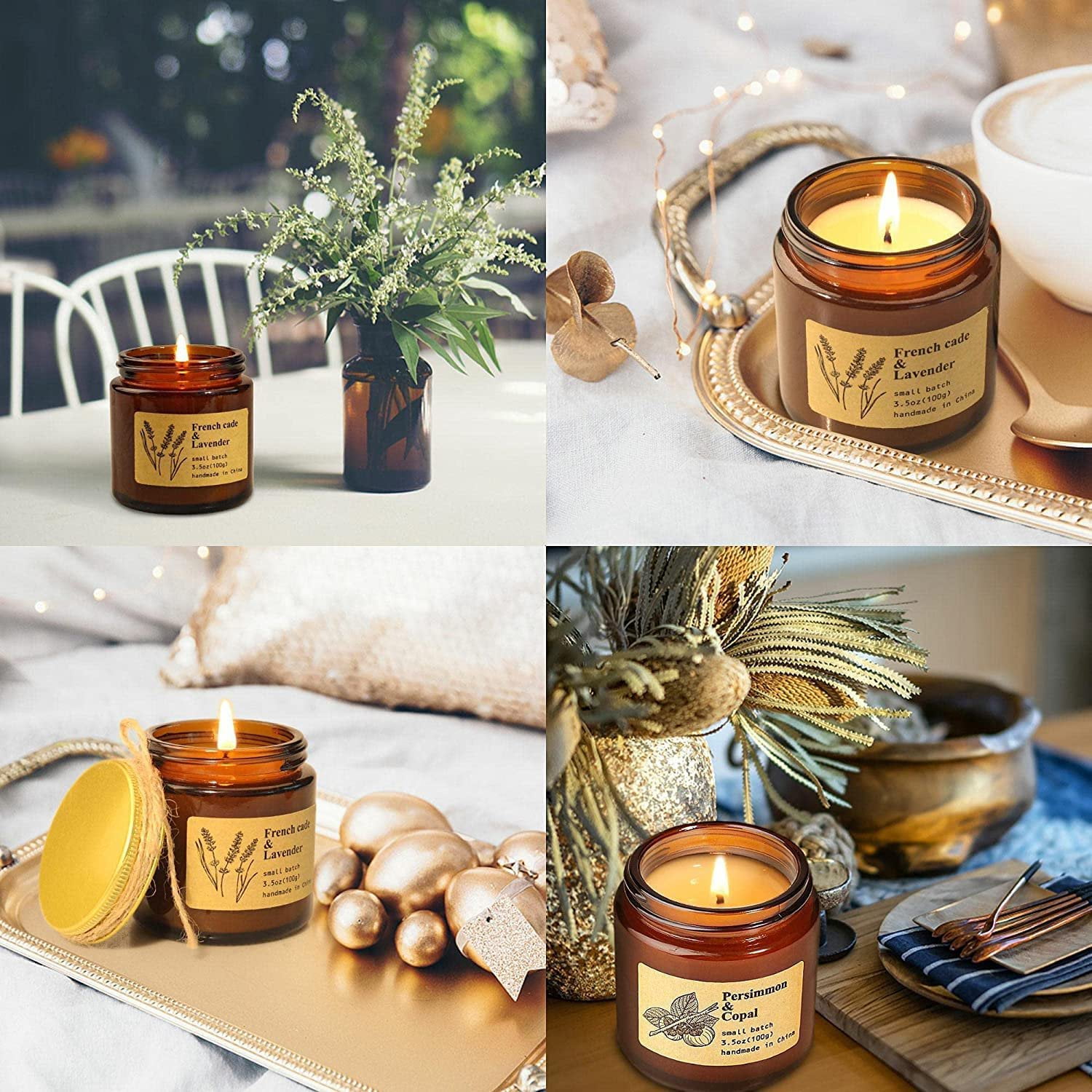 Dropship Chrstmas Gifts Vintage Scented Candles Set Flower Jar Candle  Fragrance Soy Wax Natural Candle With Tin Can Wedding Birthday Home to Sell  Online at a Lower Price