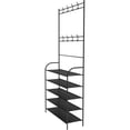 thumbnail image 4 of Perchero Metálico Perchero, Perchero con Zapatero de 5 Capas, Colgador Pasillo Estilo industrial, con Ganchos,para Salón, Dormitorio, Negro esquí esquí Gafas de esquí, 4 of 5