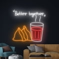 thumbnail image 4 of Handmadetneonsign Better Together Neon Sign, Chai Samosa India Wall Art Decor, India Food Wall Decor, 4 of 5