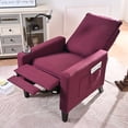 thumbnail image 2 of Aukfa Recliner Chair, Single Sofa Armchair with Cup & Phone Holder for Living Room Bedroom, Red, 2 of 10