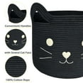 thumbnail image 3 of TACYKIBD Woven Basket 15" Lx14 H Cotton Rope Toy Basket with Cat Design, Cute Animal Basket Gift Basket Large Cat Toy Basket Baby Laundry Basket for Towels, Blankets, Cute Basket for Cat Toys, 3 of 17